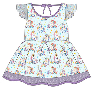 Unicorn and Rainbow Dreams-Bamboo Playset- Ready to Ship!