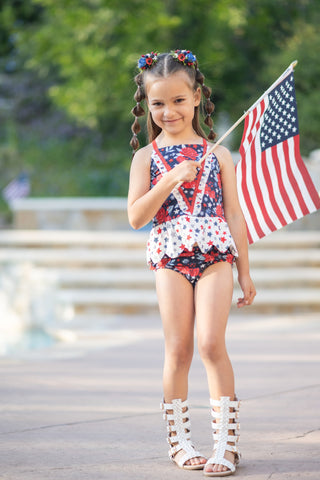 Liberty Blooms-Tankini Swim