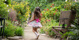 Pink Blossom Scalloped Tunic Set
