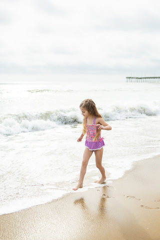 Pink Splash Garden One Piece Swim