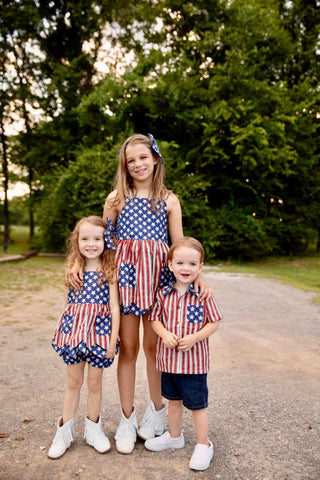 Vintage Stars and Stripes Bow