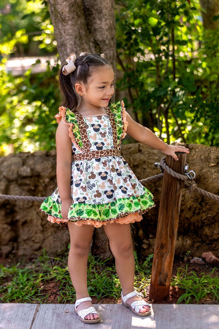Animal Kingdom Safari Pinafore- Ready to Ship