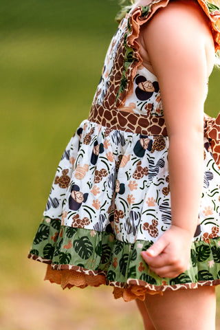Animal Kingdom Safari Pinafore- Ready to Ship