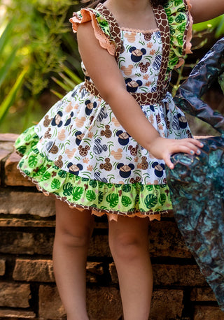 Animal Kingdom Safari Pinafore- Ready to Ship