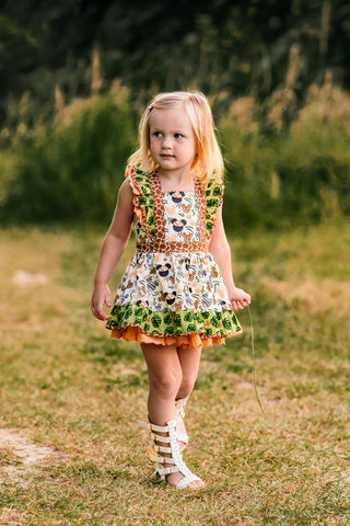 Animal Kingdom Safari Pinafore- Ready to Ship