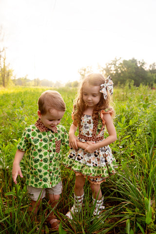 Animal Kingdom Safari Pinafore- Ready to Ship
