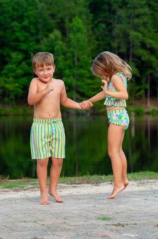 Citrus Splash Boy Shorts Swim