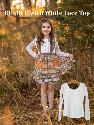 Pumpkin Pie White Lace Top Bundle -Ready to Ship