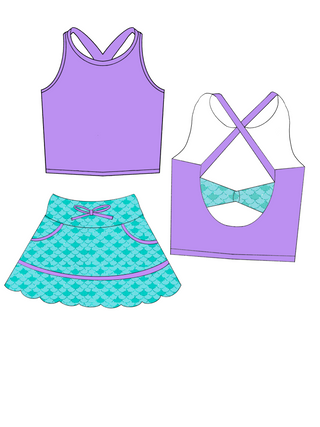 Part of Your World Twist Tank & Stride Skort Set