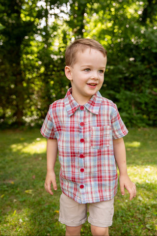 Liberty Lane Plaid Boys Shirt