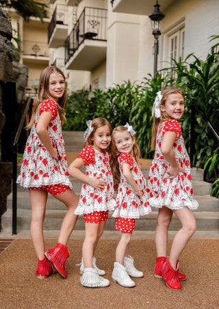 Roses and Hearts Puff Sleeve Playwear