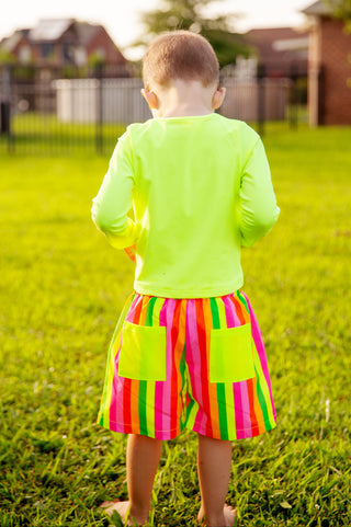Neon Flamingo Pop Boy Swim Set