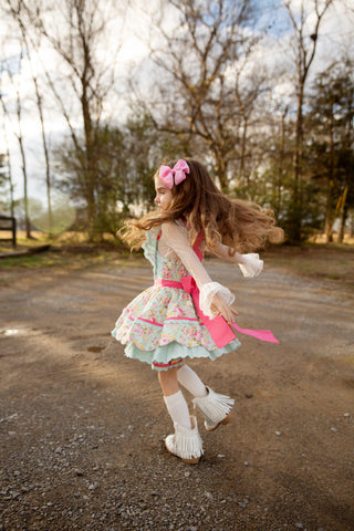 Vintage Garden Bliss Scalloped Tunic Set