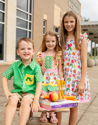 A Caterpillar's Colorful Journey Twirl Dress Set