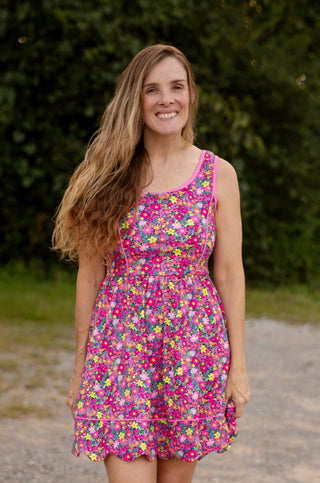 Cherry Blossom Scalloped- Adult Dress Set