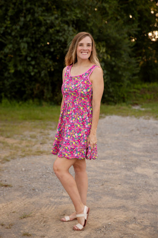 Cherry Blossom Scalloped- Adult Dress Set