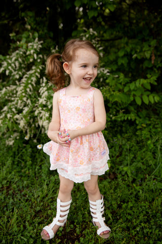 Sunset Bliss Skirted Romper
