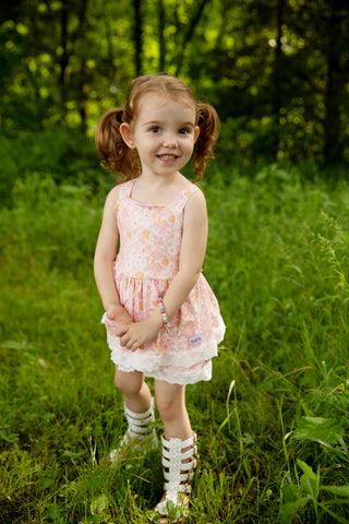 Sunset Bliss Skirted Romper