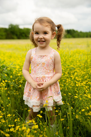 Sunset Bliss Skirted Romper