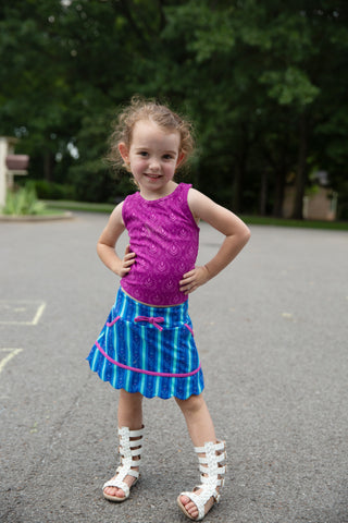 Arendelle Heart Twist Tank & Stride Skort Set