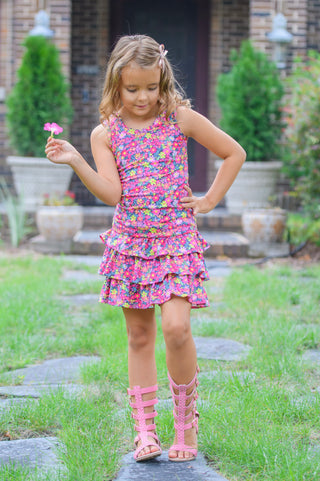 Cherry Blossom Tank and Skort Set