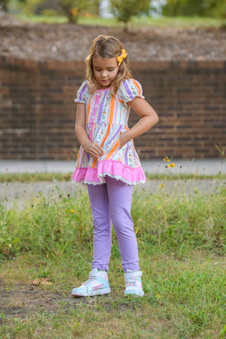 School Scribbles Playset- Short puff sleeved and pants