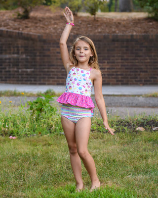Cupcake Wishes Topped with Sprinkles Tankini Swimsuit
