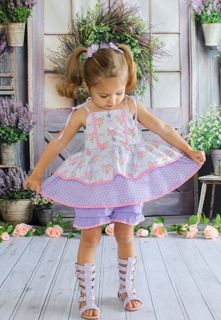 Lilac Lace & Bows Tunic-Ready to ship