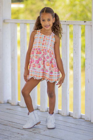 Plaid About Pumpkins Scalloped Tunic Set **Pre Order ETA Mid October**