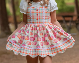 Plaid About Pumpkins Scalloped Tunic Set **Pre Order ETA Mid October**