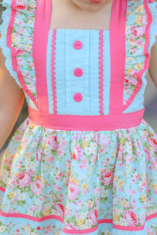 Vintage Garden Bliss Scalloped Tunic Set