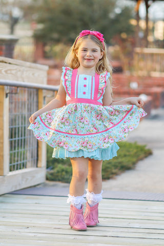 Vintage Garden Bliss Scalloped Tunic Set