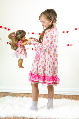 Beary Love Gown Set-Ready to Ship!