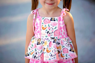 Country Charm Farmyard Friends Tunic Set- Ready to ship
