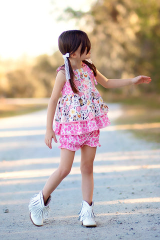 Country Charm Farmyard Friends Tunic Set- Ready to ship
