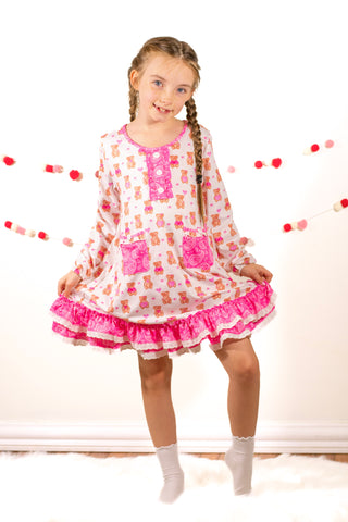 Beary Love Gown Set-Ready to Ship!