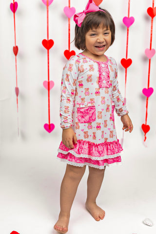 Beary Love Gown Set-Ready to Ship!