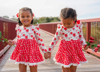 Roses & Heart Twirl Dress