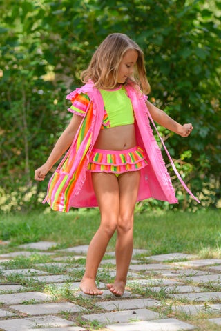 Neon Flamingo Pop Swim Cover