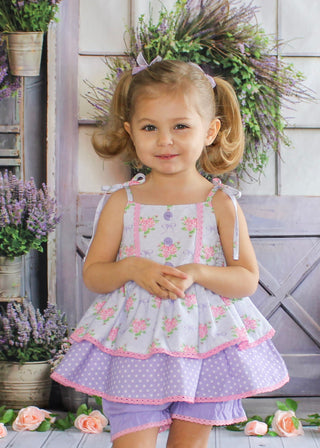 Lilac Lace & Bows Tunic-Ready to ship