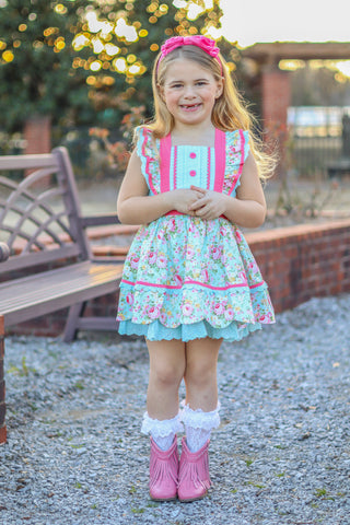 Vintage Garden Bliss Scalloped Tunic Set