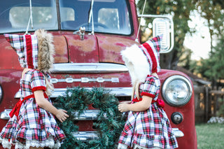 All I Want for Christmas Plaid Dress with Lacey Bloomer Shorts