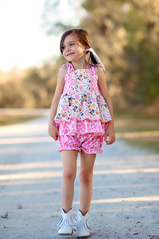 Country Charm Farmyard Friends Tunic Set- Ready to ship