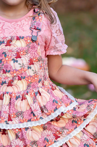 Harvest Blossom Overalls Dress- **Limited Pre-Order ships Early-Mid September**