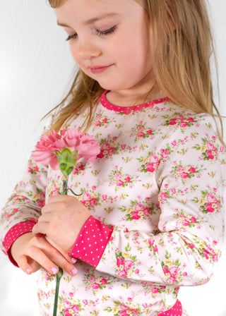 Rosy Bouquet Bliss- Bamboo Lounge Set