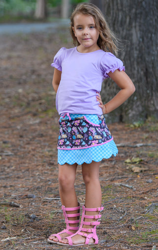 Retro Cool Academy Active Skort **Please note- the blue color will match closer to the pinafore**