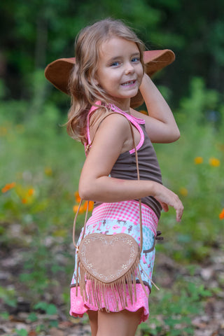 Blushing Wild Horses 2-Piece Scalloped Skort Set - READY TO SHIP