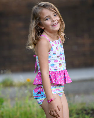 Cupcake Wishes Topped with Sprinkles Tankini Swimsuit