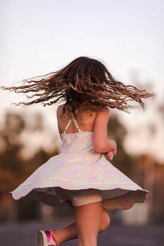 Sunny Neon Glow Scalloped Dress