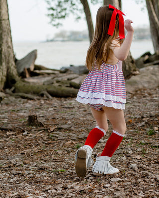 Striped Skirted Romper-Miss American Girl 2.0